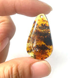 Yoowei Natural Piebald Amber 100% Genuine Unique Pendant Necklace Diy New Oval Water Drop Fashion Jewelry Original Reiki Stone