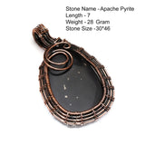 Copper Wire Wrap Pendant Genuine Labradorite Turquoise Agate Pyrite Cheroite Rose Quartz Jasper
