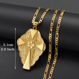 Anniyo 6 Model The Cross Pendant Chain Necklaces Men Women Girls Guam Hawaii Micronesia Chuuk Marshall Jewelry Crosses #217206