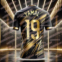 New Hot Selling Yamal Fashion 3D Printed Men's Fan Commemorative T-shirt Daily Sports Quick Drying Jersey