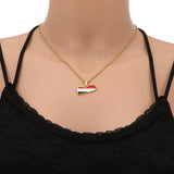 2024 new fashion stainless steel Yemen map pendant necklace temperament everything collarbone chain birthday anniversary gift