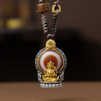 2025 New Tibetan Buddhist Tianzhu Pendant Buddha Statue Guardian Necklace for Men and Women to Wear as a Transformation Bead J