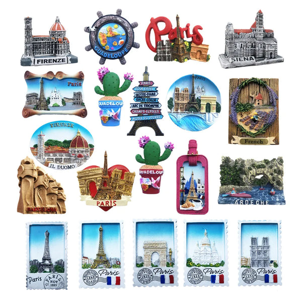 France  Feelings Souvenir Fridge Magnets Decoration Articles Handicraft Magnetic Refrigerator Collection Gifts