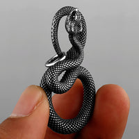 Retro Ferocious Eye Snake King Pendant Unisex Fashion Animal Snake 316L Stainless Steel Pendant Necklace Gift Jewelry Wholesale