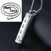 Vintage Ethnic Style Sterling Silver Simple Fashion Shurangama Mantra Buddha's Hand Wu Box Pendant Mascot Exquisite Holiday Gift