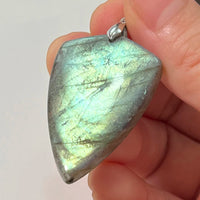 Pendant Natural Stone Irregular Shape Blue Purple Labradorite Pendant for Women Men Jewelry 1Pcs