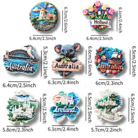 1pc, Australia Fridge Magnet, Koala Magnet, Ocean Magnet,Netherlands Windmill Tulip Four-Leaf Clover Fridge Sticker Home Decorat