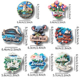 1pc, Australia Fridge Magnet, Koala Magnet, Ocean Magnet,Netherlands Windmill Tulip Four-Leaf Clover Fridge Sticker Home Decorat