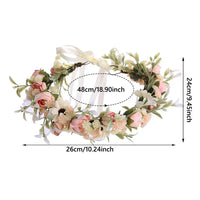 Gift Costume Cosplay Fairy Flower Leaf Headbands Photoshoot Simulated Elven Princess Tiara Black Flower Antler Crown Wedding