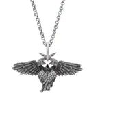 Retro Gothic Mysterious Demon Angel Wings Pendant Necklace Men's Punk Hip Hop Trendy Cool Jewelry Boy Gift