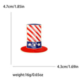 Enamel Statue of Liberty Brooches for Women Unisex Rhinestone American Flag Pins Banquet Party Backpack Gifts Jewelry Accessorie