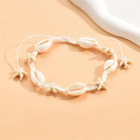 2PCS Bohemia Natural Shell Anklets For Women Small Resin Beads Summer Beach Shell Barefoot Ankle Bracelet Leg Chain Foot Jewelry