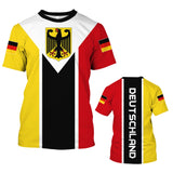 Germany Flag Shirt Men's T-shirt German Casual Clothing O-Neck Everyday Sweatshirt Breathable Short Sleeve Tops Male Cheap Tees