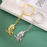 Dawapara Vintage Eagle Crow Raven Pendant Keychain Viking Animal Bird Protection Amulet Stainless Steel Keyring Jewelry