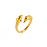 Anniyo Dolphin Ring For Women and Girls Metal Animal Accessories Factory Wholesale Price  #125225