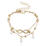 New Fashion Summer Beach Foot Chain Jewelry For Women Exquisite Gold Silver Color Shiny Rhinestones Ankle Bracelets Anklet