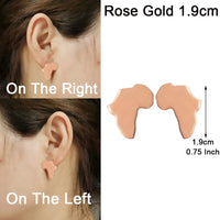 Anniyo 1.9CM Africa Map Stud Earrings Women Girls,Gold Plated,Silver Color Stainless Steel African Jewelry Party Wedding #131821