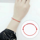 Rope Anklet Black Red Color Adjustable Bracelet Classic Men Women Summer Barefoot Sandals Anklet Jewelry
