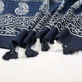 Ethnic Printed Cotton Hijab Viscose Tassels Scarf For Muslim Woman Hijabs Shawls Lady Soft Long Wraps Islim Headband Turban