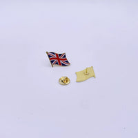 100Pcs Waving British Union Jack Flag Enamel Pin (England) Flag Bulk Metal National Lapel Pin