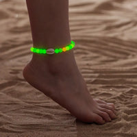 Luminous Acrylic Shell Beaded Anklets For Women Men Adjustable Woven Rope Ankle Bracelet Beach Foot Chain Jewelry Accessories