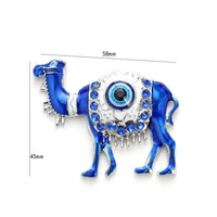 Lucky Eye Blue Turkish Evil Eye Refrigerator Sticker Alloy Camel Magnet Refrigerator Sticker for Women Men Fashion Jewelry