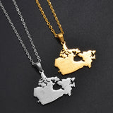 Anniyo Canada Map Pendant Necklaces for Women Men Jewelry Country Maps of Canadian Chains  #317601