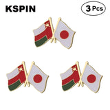France & Pakistan Flag Lapel Pin Friendship Flag Badge Flag pin 3pcs A Lot