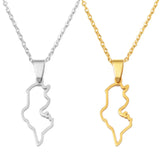 Anniyo Outline Tunisie Pendant Necklaces Tunisienne Jewelry Tunisia Women Girl @365621