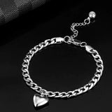 Anklet For Women Silver Color Stainless Steel Cuban Link Ankle Bracelets Summer Fashion Leg Chain Beach Foot Jewelry Ancklets