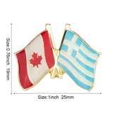 Flag Laple Pin Badge Brooch Canada friendship Ethiopia Ireland Brazil Pakistan Belgium Poland Germany Russia Philippines Finland