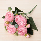 Silk Artificial Flower Rose Peony Bouque Home Decoration Bridal Holding Flower Wedding Decor Bouquet DIY Fake Flower Arrangement