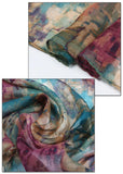 180cm*90cm Vintage Bali Yarn Scarf Mosaic Geometric Print ShawlSunscreen Head Wrap Outdoor Windproof Beach Towel