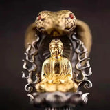 Buddhist Shakyamuni Dharma Vessel Exorcism Vajra Pendant Necklace for Men Women Religious Amulet Necklace Jewelry Accessory Gift