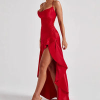 Elegant Slim Bodycon Party Dress Women 2025 Summer Sexy Spaghetti Strap Sleeveless Maxi Long Dress Casual