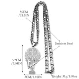 Archangel Saint Michael Stainless Steel Cross Necklace for Women Men Gold Color Benedict Pendant Necklaces Amulet Jewelry