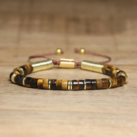 Boho Stackable Stone Bracelet Bundle: Tiger Eye, Lapis, Smoky Quartz Adjustable Vegan Jewelry Heal the soul and boost confidence