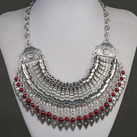Fashion Ethnic Gypsy Bohemian Choker Necklace For Women Beads Drop Tassel Vintage Big Statement Collier Femme Party Jewelry Gift