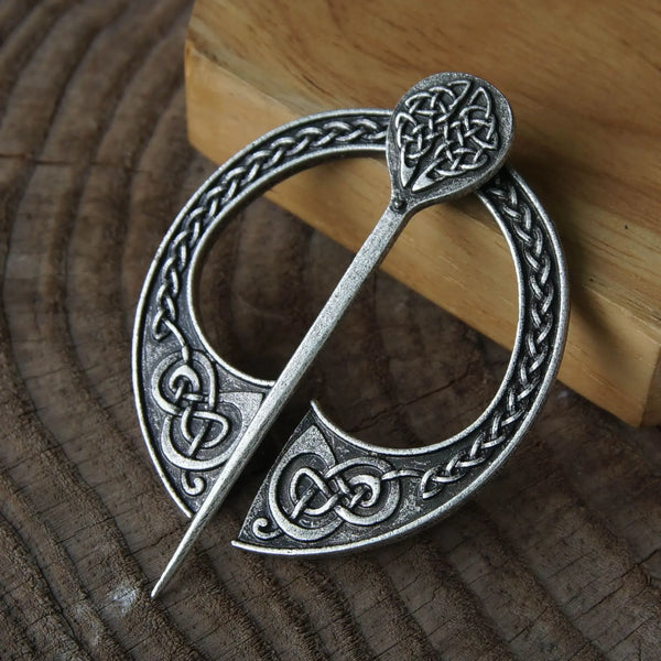 Medieval Clasp Pin Brooch Vintage Viking Celtic Scarf Shawl Penannular Brooch Cloak Pins Jewelry