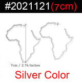 7CM/9CM Outline Africa Map Big Earrings Exaggerate Earring African Jewelry Traditional Ethnic Hyperbole Earrings #201121