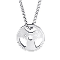 FIREBROS 2025 New Stainless Steel Vintage Gym Fitness Dumbbel Pendant Necklace Men Women Hiphop Rock Jewelry Gift Dropshipping