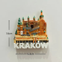 Poland 3D Fridge Magnets Tourism Souvenir Resin Refrigerator Magnets Sticker Collection Handicraft Gift Home Decoration Articles