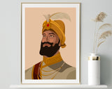 Baba Deep Singh Ji Sikh Golden Temple India Guru Gobind Poster Print Wall Art Pictures Canvas Painting Room Home Decor Gift
