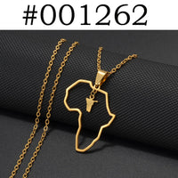 Anniyo Outline Africa Map Pendant Necklaces Jewelry With Namibia,Saint Kitts and Nevis #001362