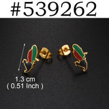 Anniyo Guadeloupe Reunion Island Martinique French Guiana Antigua Map Earrings for Women Girls Stainless Steel Jewelry #533962