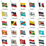 Country Flag Badge Flag Brooch National Flag Lapel Pin International Travel Pins Collections
