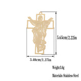 New fashion stainless steel hollowed cross Jesus large pendant DIY necklace bracelet keychain pendant accessories
