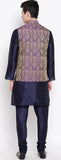 Indian Men's Traditional Long Top/pants/Nehru Vest Three Piece Men's Kurta Set