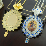Orthodox Church Cross Pendant - Father's Chest Pendant for Religious Rituals George Statue Pendant
