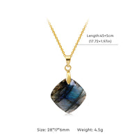 Fashion Natural Labradorite Necklace Pendant Triangle Round Teardrop and Other Ladies Friendship Mother Gift Necklace Jewelry